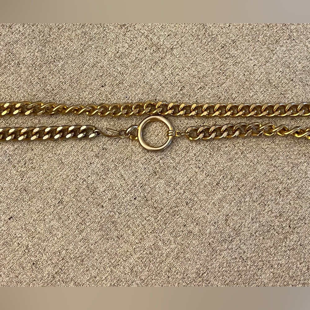 Vintage, Women's Classic Gold Cuban Link Chain Waist Belt